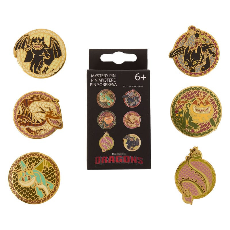 How to train your Dragon by Loungefly Enamel Pins Blind Box Toothless Various Poses Display (12)