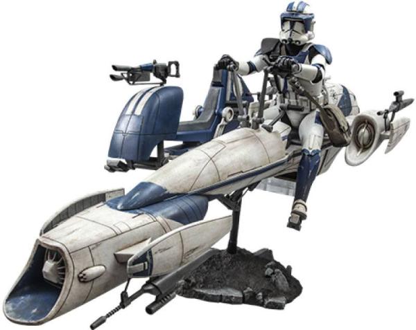 Star Wars The Clone Wars Action Figure 1/6 Heavy Weapons Clone Trooper & BARC Speeder with Sidecar 3