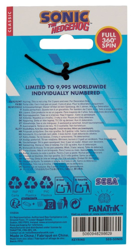 Sonic - The Hedgehog Keychain Keyring Limited Edition 2