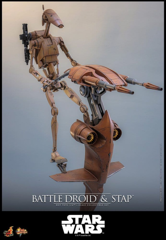 Star Wars: The Phantom Menace Movie Masterpiece Action Figure Set 1/6 Battle Droid & STAP 32 cm 7