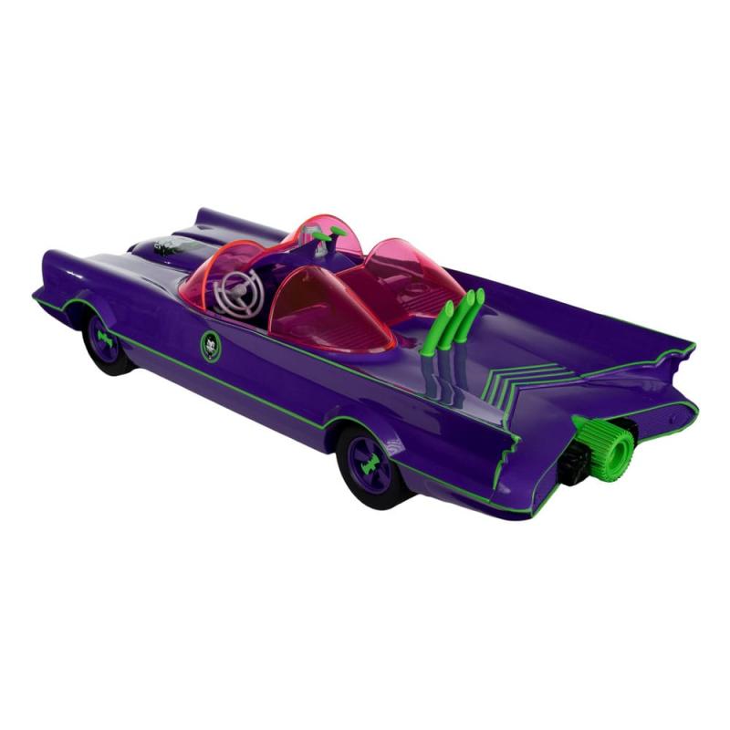 DC Retro Action Figure Batman 66 Batmobil with Joker (Gold Label) 15 cm