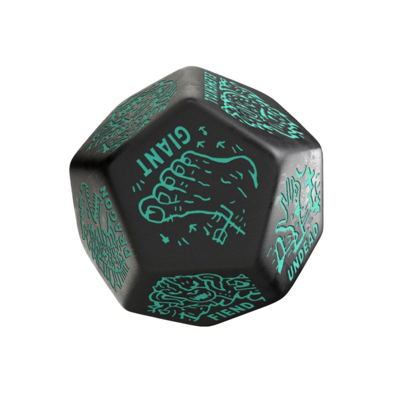 Viridian Jumbo Dice Monster Generator Die D12 Black