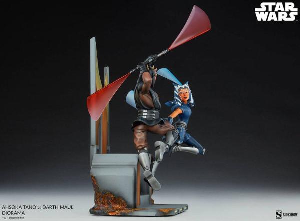 Star Wars: The Clone Wars Diorama Ahsoka Tano vs Darth Maul 51 cm