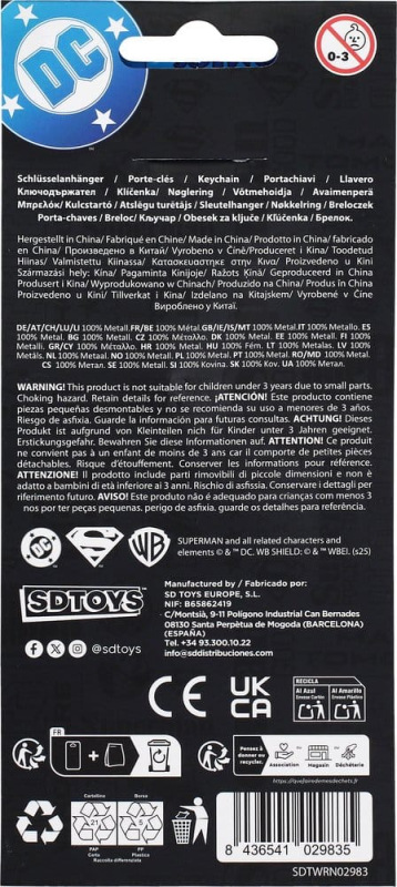 Superman Metal Key Ring Logo 4