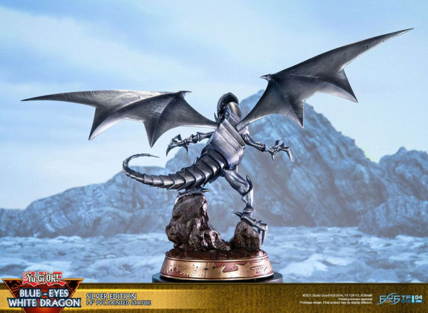 Yu-Gi-Oh! PVC Statue Blue-Eyes White Dragon Silver Edition 35 cm 4