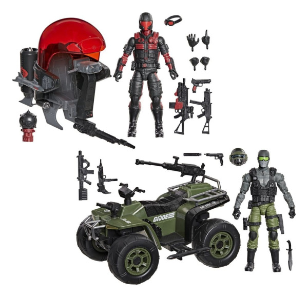 G.I. Joe Classified Series Action Figure & Vehicle Set Snake Eyes & Varmint ATV vs. Stealth Viper & 4