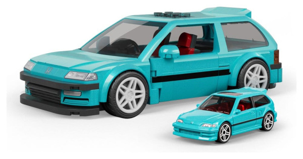 Hot Wheels Speed Series Mattel Brick Shop Building Set 1/32 Custom ’90 Honda Civic EF 7