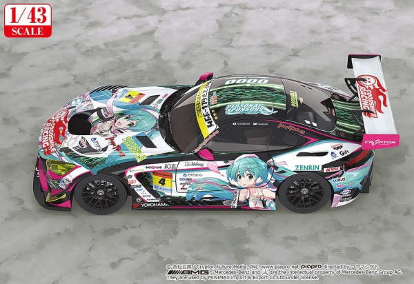 Hatsune Miku GT Project Vehicle 1/43 Good Smile Hatsune Miku AMG 2019 Ver. 11 cm 3