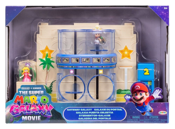 The Super Mario Galaxy Movie Diorama with 2 Mini Figures Gateway Galaxy 1