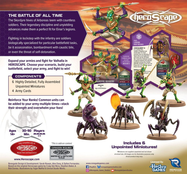 Heroscape Army Expansion Age of Annihilation Skordyre Soldiers (Common) *English Version* 1