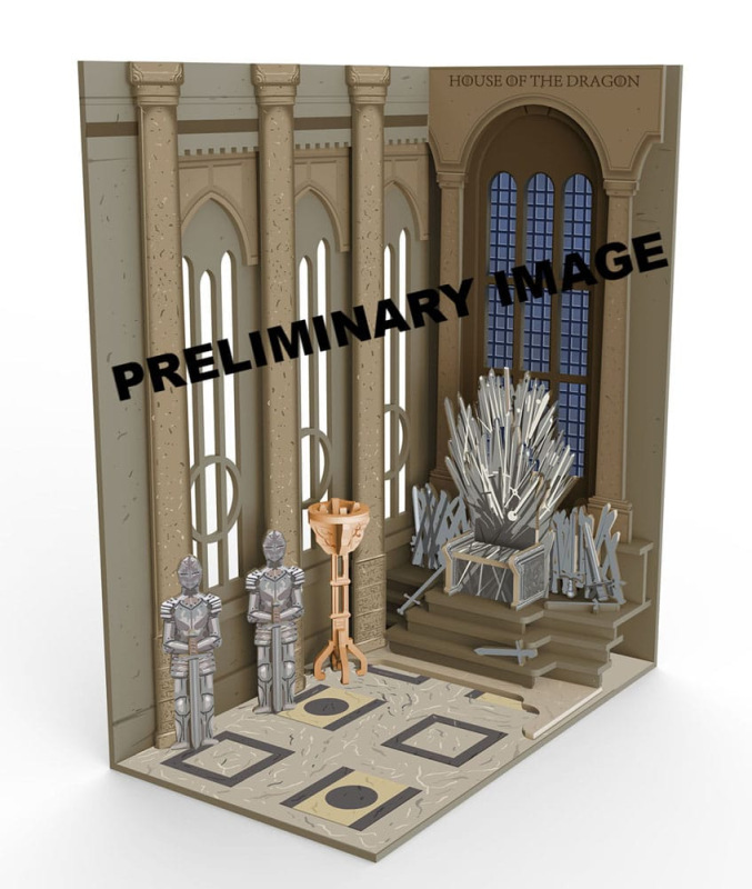 House of the Dragon Tiny Adventures Book Nook Mini Diorama Iron Throne 23 cm 1