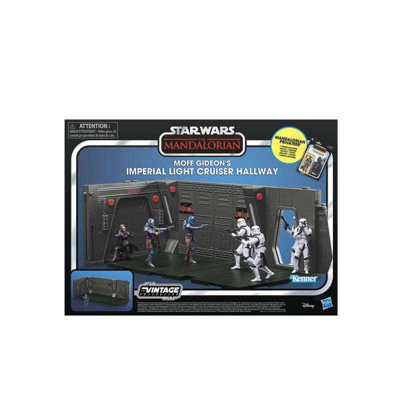 Star Wars: The Mandalorian Vintage Collection Tantive IV Hallway with Mandalorian Privateer Figure 1