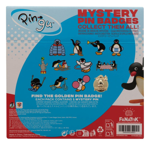 Pingu Mystery Pin Badges Blind Box Display (12) 2