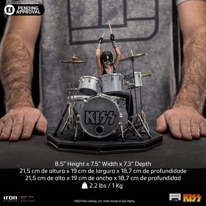 Kiss Art Scale Statue 1/10 Peter Criss Limited Edtition 22 cm 12
