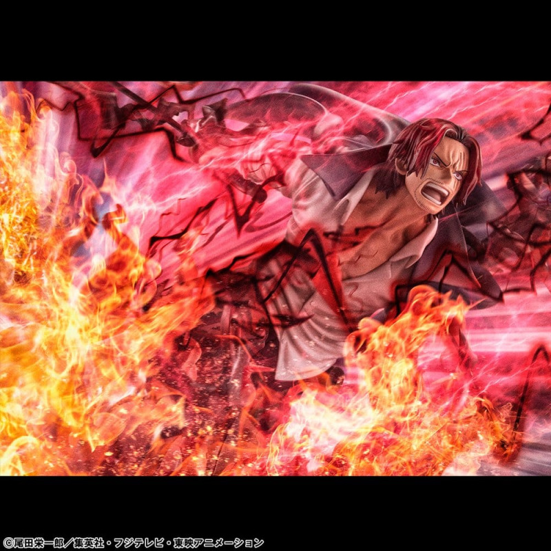 One Piece P.O.P SA-MAXIMUM PVC Statue Leader of Red Hair Pirates Red-Haired Shanks Kamusari 25 cm 13