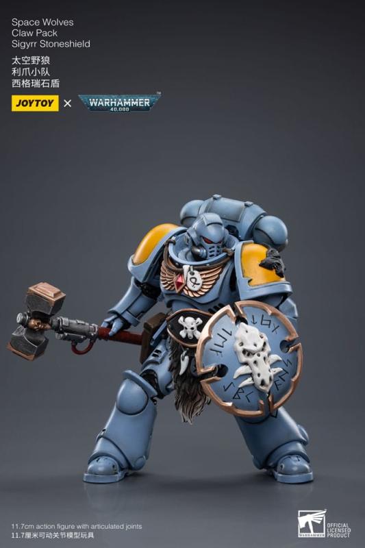 Warhammer 40k Action Figure 1/18 Space Wolves Claw Pack Sigyrr Stoneshield 12 cm