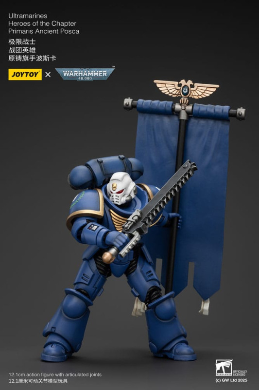 Warhammer 40k Action Figure 1/18 Ultramarines Heroes of the Chapter Primaris Ancient Posca 20 cm 6