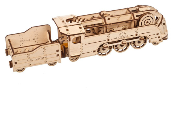 Ugears 3D Wooden Puzzle Mini Locomotive 12