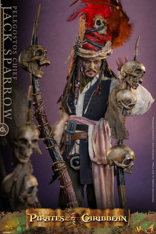 Pirates of the Caribbean: Dead Man's Chest Action DX Figure 1/6 Pelegostos Chief Jack Sparrow 30 cm 11