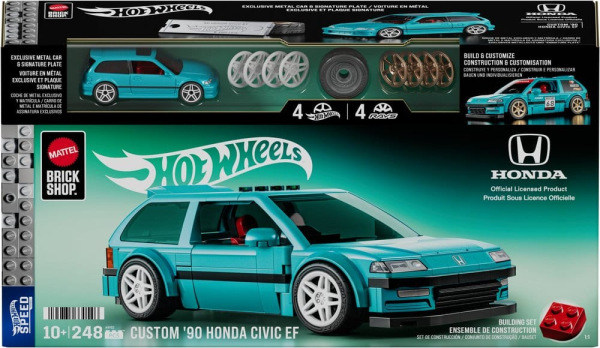 Hot Wheels Speed Series Mattel Brick Shop Building Set 1/32 Custom ’90 Honda Civic EF 3