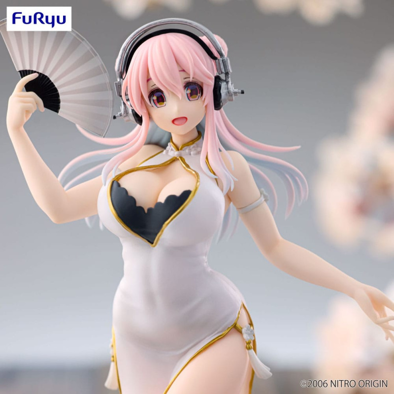 Super Sonico Trio-Try-iT PVC Statue White China Dress Ver. 21 cm 1