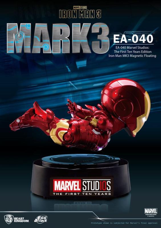 Iron Man 3 Egg Attack Floating Model Iron Man Mark III 16 cm