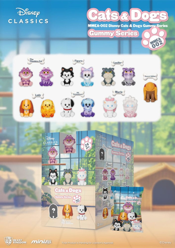 Disney Cats & Dogs Mini Egg Attack Blind Box Figures Gummy Series 3 cm Assortment (24) 1