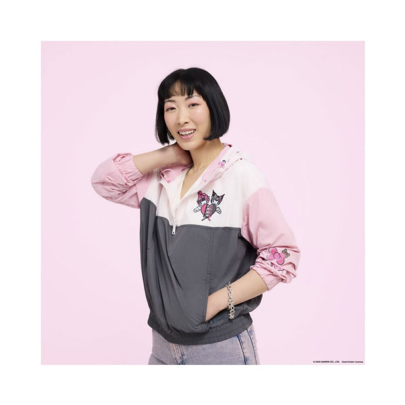 Sanrio by Loungefly Windbreaker Jacket My Melody and Kuromi Size M 2