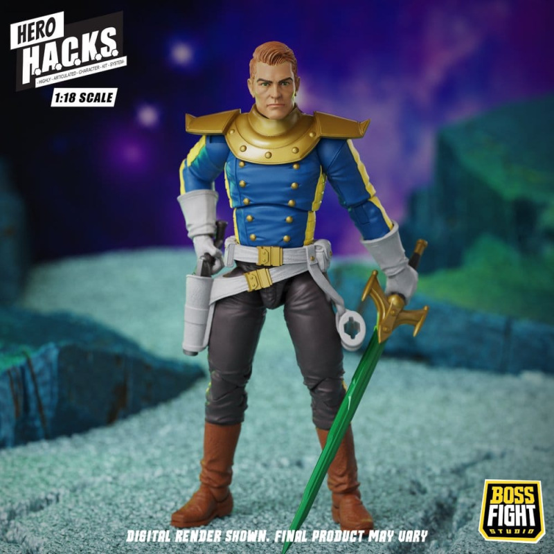 Hero H.A.C.K.S. Core Action Figure 1/18 Heroes and Villains Wave 1 Jett Steelblade: Stellar Knight o 9