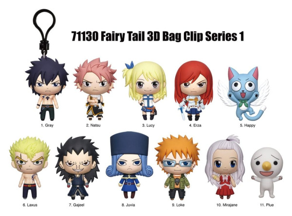 Fairy Tail 3D Foam Bag Clips Serie 1 Display (24) 2