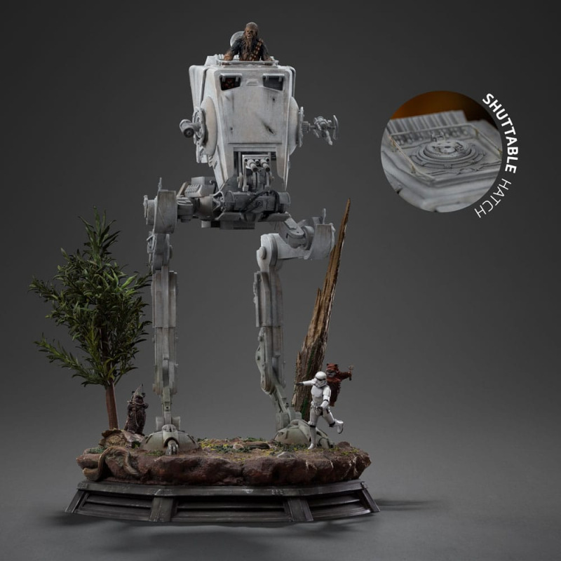 Star Wars Demi Art Scale Statue 1/20 AT-ST and Chewbacca 53 cm 13