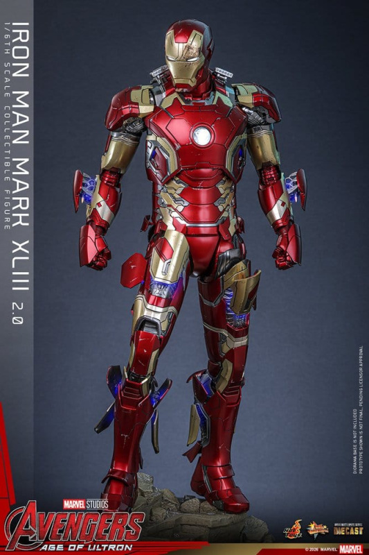 Avengers: Age of Ultron Movie Masterpiece Diecast Action Figure 1/6 Iron Man Mark XLIII (2.0) 32 cm 12