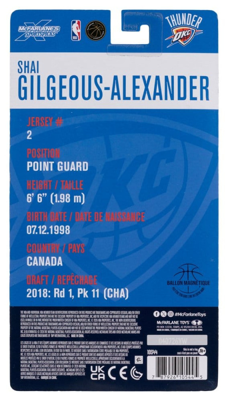 NBA SportsPicks Action Figure Shai Gilgeous-Alexander (Oklahoma City Thunder) 16 cm 7