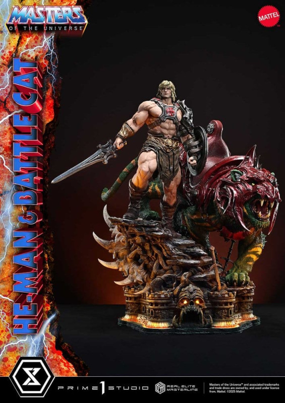 Masters of the Universe Real Elite Masterline Series Statue 1/4 He-Man & Battle Cat Ultimate Bonus V 12