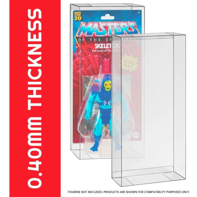 PET Protectors 10-Pack for Masters of the Universe Origins Power Posing (Carded) Box Figures 3