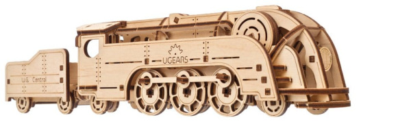 Ugears 3D Wooden Puzzle Mini Locomotive 7