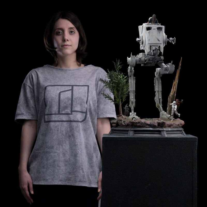 Star Wars Demi Art Scale Statue 1/20 AT-ST and Chewbacca 53 cm 11