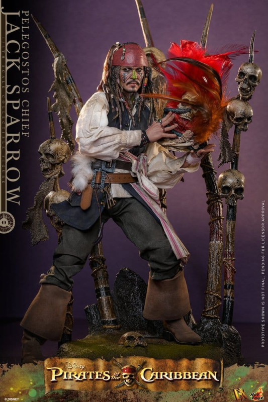 Pirates of the Caribbean: Dead Man's Chest Action DX Figure 1/6 Pelegostos Chief Jack Sparrow 30 cm 9