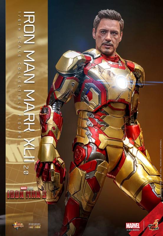 Iron Man 3 Movie Masterpiece Diecast Action Figure 1/6 Iron Man Mark XLII (2.0) 32 cm