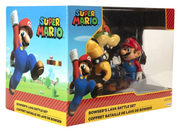 World of Nintendo Action Figure 3-Pack Mario vs. Bowser Lava Battle 4