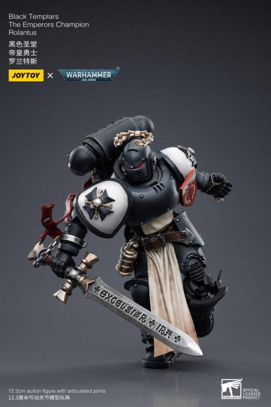 Warhammer 40k Action Figure 1/18 Black Templars The Emperors Champion Rolantus 12 cm 5