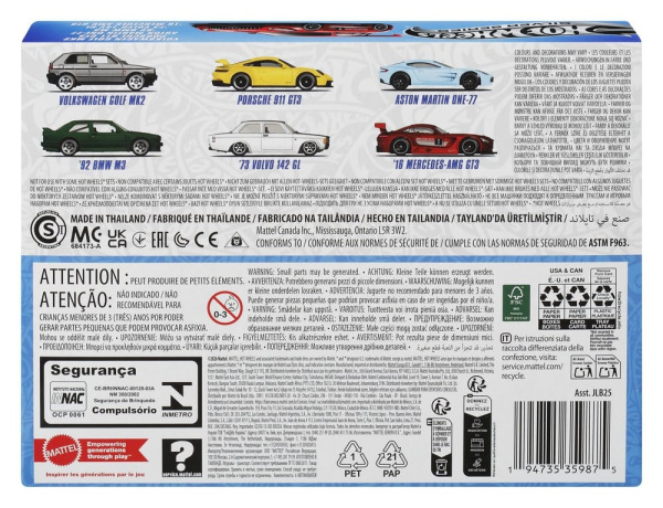 Hot Wheels Silver Series Die-Cast Vehicle 6-Pack 1/64 Euro Style 8