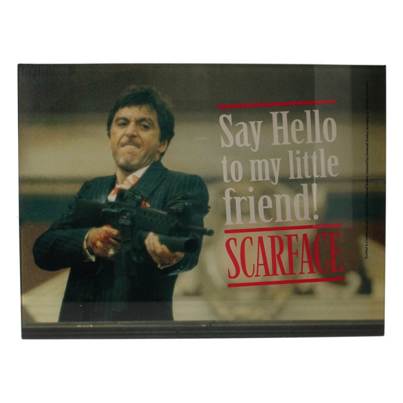 Scarface Glass Poster Say Hello 40 x 30 cm