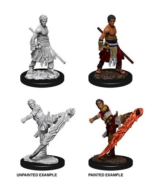 D&D Nolzur's Marvelous Miniatures Unpainted Miniatures Male Half-Elf Monk Case (6)