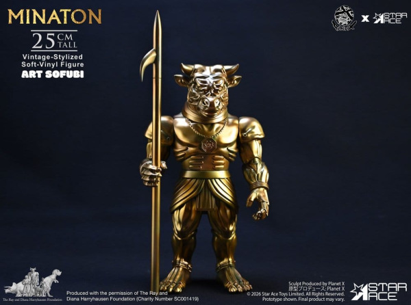 Ray Harryhausen Soft Vinyl Statue Minaton Vintage-Style 25 cm 8