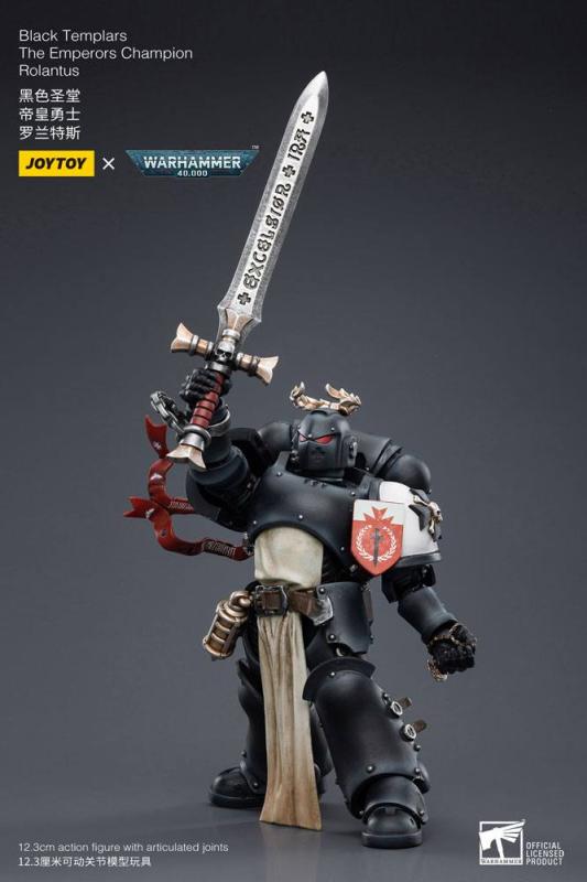 Warhammer 40k Action Figure 1/18 Black Templars The Emperors Champion Rolantus 12 cm 3