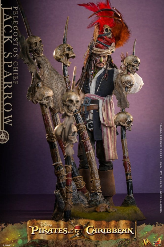 Pirates of the Caribbean: Dead Man's Chest Action DX Figure 1/6 Pelegostos Chief Jack Sparrow 30 cm 12