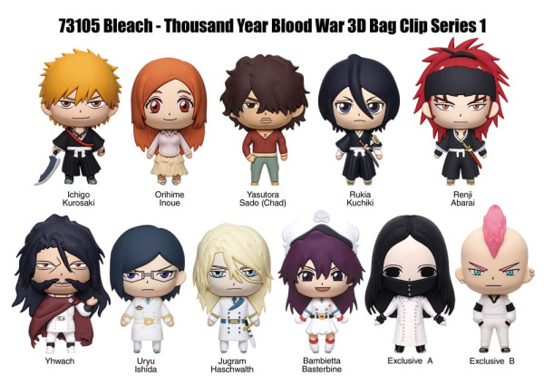 Bleach Thousand-Year Blood War 3D Foam Bag Clips Series 1 Display (24) 2