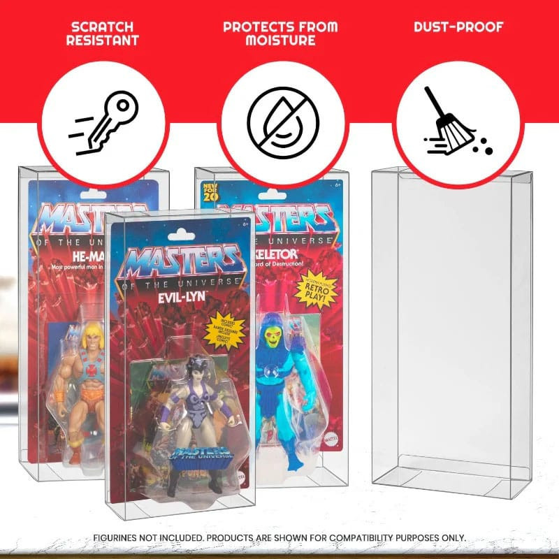 PET Protectors 10-Pack for Masters of the Universe Origins Power Posing (Carded) Box Figures 2