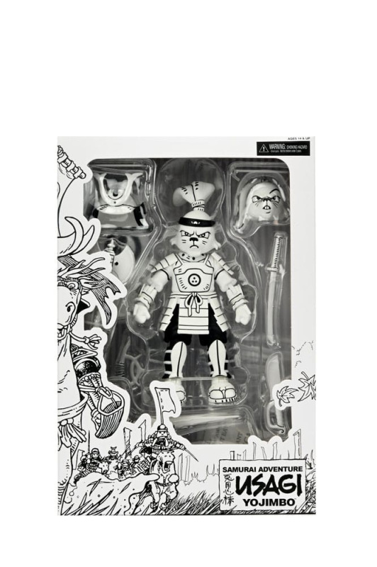 Usagi Yojimbo Action Figure Samurai Usagi Yojimbo (Black & White) 18 cm 1